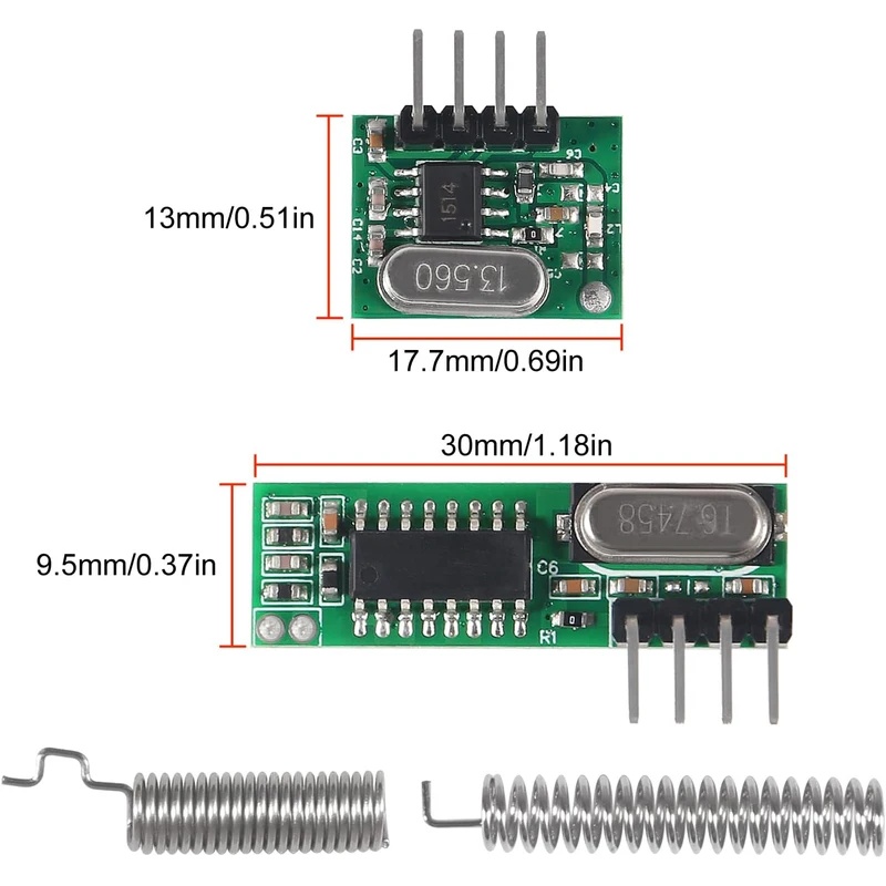 433 MHz draadloze RF-zender en - 433Mhz Receiver Module recensie en prijs