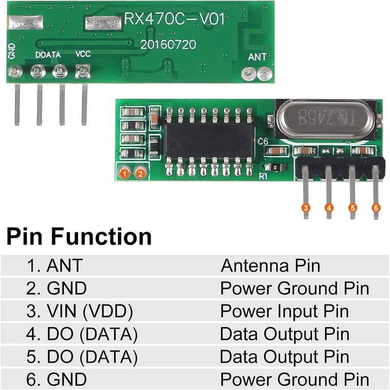433 MHz draadloze RF-zender en - 433Mhz Receiver Module recensie en prijs